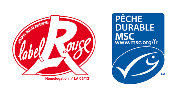 Logos Label Rouge et MSC Pêche Durable