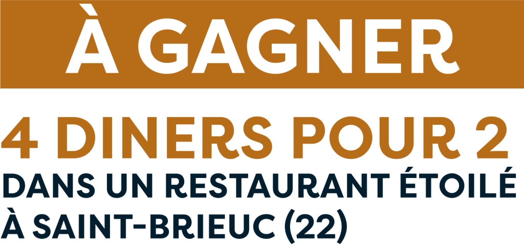 4 diners pour 2 dans un restaurant étoilé à Saint-Brieuc (22)